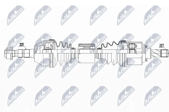 Antriebswelle Vorderachse rechts Vorderachse NTY NPW-PL-044 Bild Antriebswelle Vorderachse rechts Vorderachse NTY NPW-PL-044