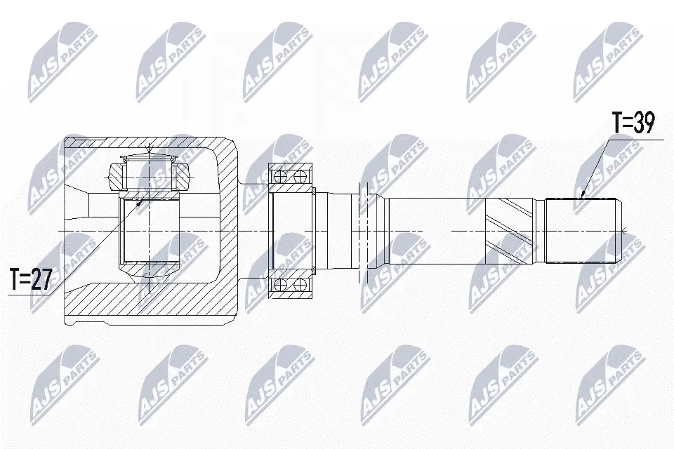 Gelenksatz, Antriebswelle getriebeseitig Vorderachse rechts NTY NPW-PL-060