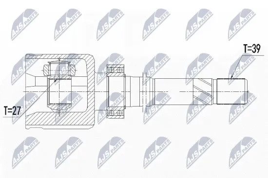 Gelenksatz, Antriebswelle getriebeseitig Vorderachse rechts NTY NPW-PL-060 Bild Gelenksatz, Antriebswelle getriebeseitig Vorderachse rechts NTY NPW-PL-060