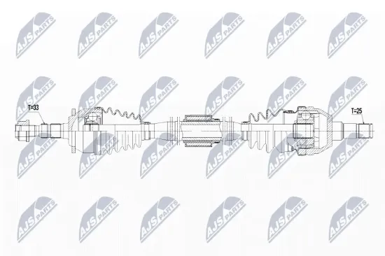 Antriebswelle Vorderachse rechts NTY NPW-PL-067 Bild Antriebswelle Vorderachse rechts NTY NPW-PL-067