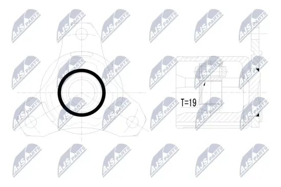 Gelenksatz, Antriebswelle beidseitig Hinterachse NTY NPW-PL-068 Bild Gelenksatz, Antriebswelle beidseitig Hinterachse NTY NPW-PL-068