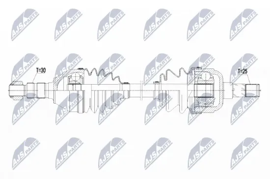 Antriebswelle Vorderachse rechts NTY NPW-KA-402 Bild Antriebswelle Vorderachse rechts NTY NPW-KA-402