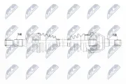Antriebswelle Vorderachse rechts NTY NPW-PL-075