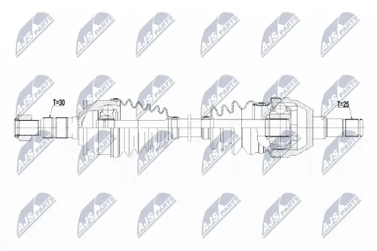Antriebswelle Vorderachse rechts NTY NPW-PL-075 Bild Antriebswelle Vorderachse rechts NTY NPW-PL-075