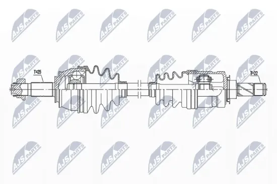 Antriebswelle Vorderachse links NTY NPW-PL-097 Bild Antriebswelle Vorderachse links NTY NPW-PL-097