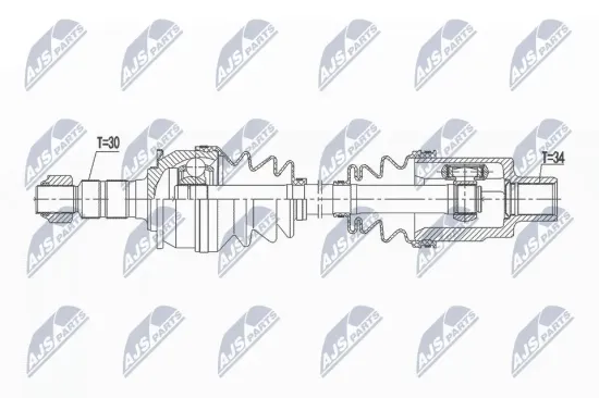 Antriebswelle Vorderachse rechts NTY NPW-PL-103 Bild Antriebswelle Vorderachse rechts NTY NPW-PL-103