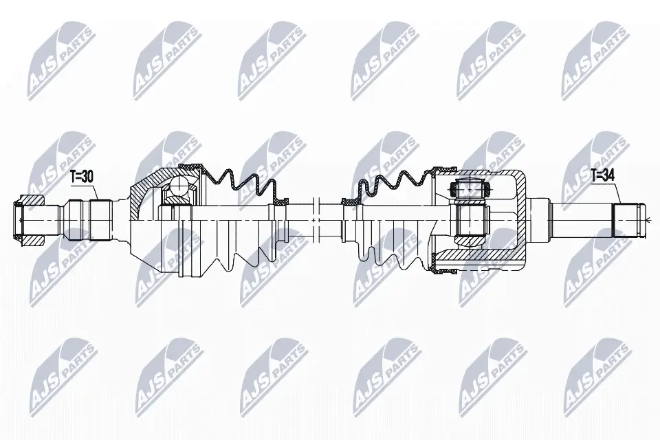 Antriebswelle Hinterachse rechts NTY NPW-PL-111