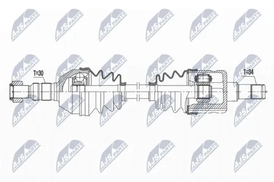 Antriebswelle Hinterachse links NTY NPW-PL-113 Bild Antriebswelle Hinterachse links NTY NPW-PL-113