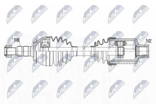 Antriebswelle Vorderachse rechts NTY NPW-PL-115 Bild Antriebswelle Vorderachse rechts NTY NPW-PL-115