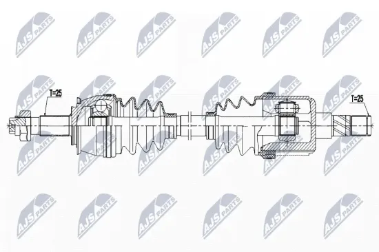 Antriebswelle Vorderachse links NTY NPW-PL-127 Bild Antriebswelle Vorderachse links NTY NPW-PL-127