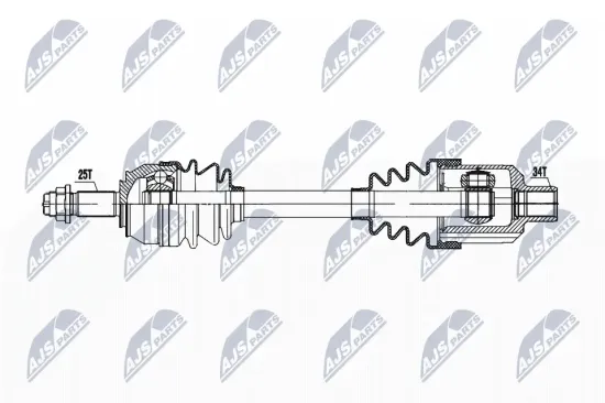 Antriebswelle Vorderachse rechts NTY NPW-PL-135 Bild Antriebswelle Vorderachse rechts NTY NPW-PL-135