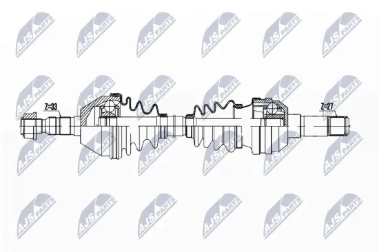Antriebswelle Vorderachse links NTY NPW-PL-141 Bild Antriebswelle Vorderachse links NTY NPW-PL-141