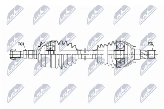 Antriebswelle Vorderachse links NTY NPW-PL-156 Bild Antriebswelle Vorderachse links NTY NPW-PL-156