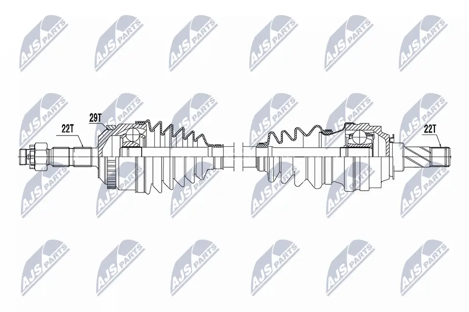 Antriebswelle Vorderachse links NTY NPW-PL-157