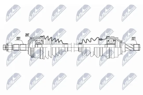 Antriebswelle Vorderachse rechts NTY NPW-PL-158 Bild Antriebswelle Vorderachse rechts NTY NPW-PL-158