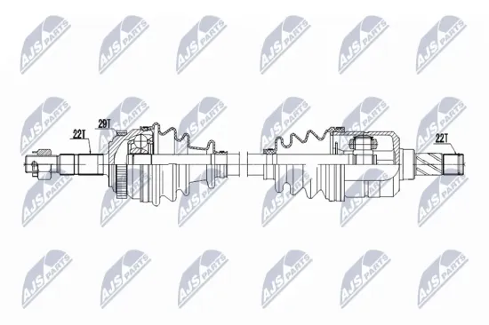 Antriebswelle Vorderachse links NTY NPW-PL-162 Bild Antriebswelle Vorderachse links NTY NPW-PL-162