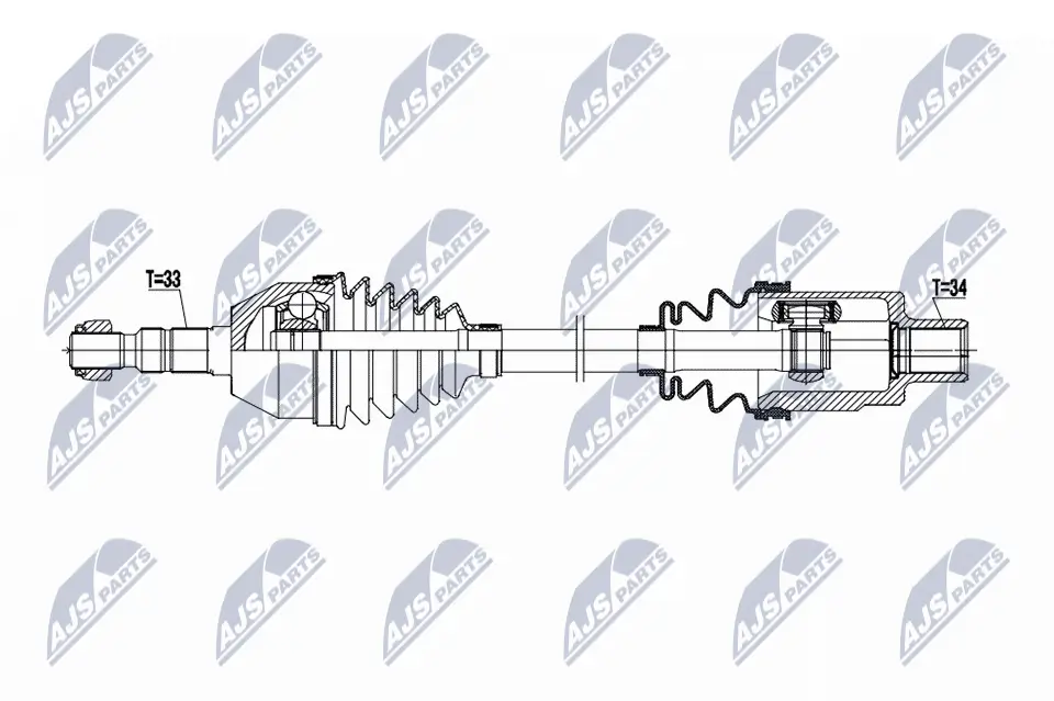 Antriebswelle Vorderachse rechts NTY NPW-PL-166