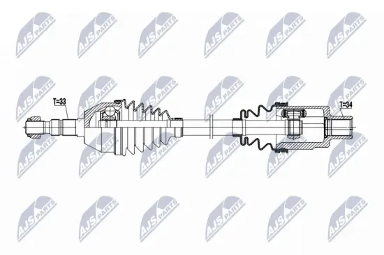 Antriebswelle Vorderachse rechts NTY NPW-PL-166 Bild Antriebswelle Vorderachse rechts NTY NPW-PL-166