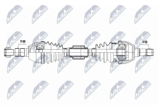 Antriebswelle Vorderachse rechts NTY NPW-PL-168 Bild Antriebswelle Vorderachse rechts NTY NPW-PL-168