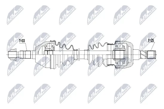 Antriebswelle Vorderachse links NTY NPW-PL-173 Bild Antriebswelle Vorderachse links NTY NPW-PL-173