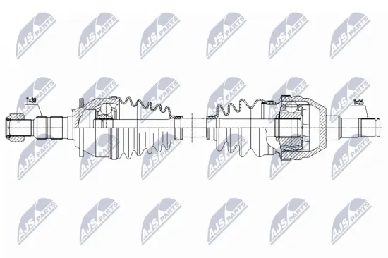 Antriebswelle Vorderachse rechts NTY NPW-PL-175 Bild Antriebswelle Vorderachse rechts NTY NPW-PL-175