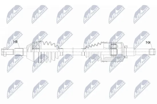 Antriebswelle Vorderachse links NTY NPW-PL-177 Bild Antriebswelle Vorderachse links NTY NPW-PL-177
