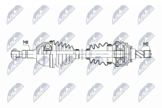 Antriebswelle Vorderachse links NTY NPW-PL-180 Bild Antriebswelle Vorderachse links NTY NPW-PL-180