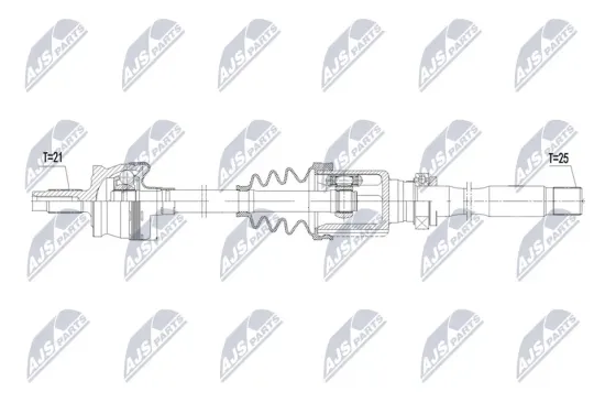 Antriebswelle Hinterachse rechts NTY NPW-PL-190 Bild Antriebswelle Hinterachse rechts NTY NPW-PL-190