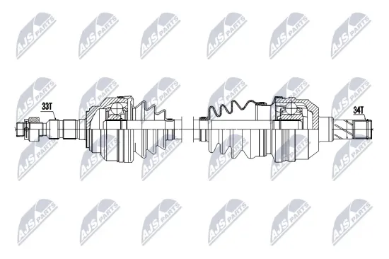 Antriebswelle Vorderachse links NTY NPW-PL-194 Bild Antriebswelle Vorderachse links NTY NPW-PL-194