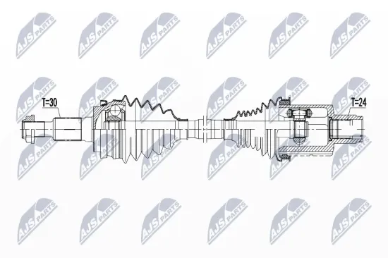 Antriebswelle Vorderachse links NTY NPW-PS-007 Bild Antriebswelle Vorderachse links NTY NPW-PS-007