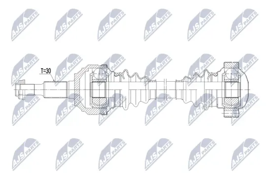 Antriebswelle Hinterachse links NTY NPW-PS-013 Bild Antriebswelle Hinterachse links NTY NPW-PS-013