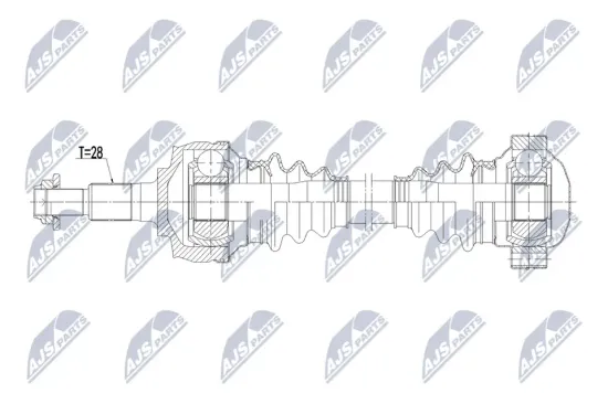 Antriebswelle Hinterachse rechts NTY NPW-PS-019 Bild Antriebswelle Hinterachse rechts NTY NPW-PS-019