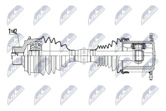 Gelenksatz, Antriebswelle Vorderachse links Vorderachse rechts NTY NPZ-MZ-062 Bild Gelenksatz, Antriebswelle Vorderachse links Vorderachse rechts NTY NPZ-MZ-062