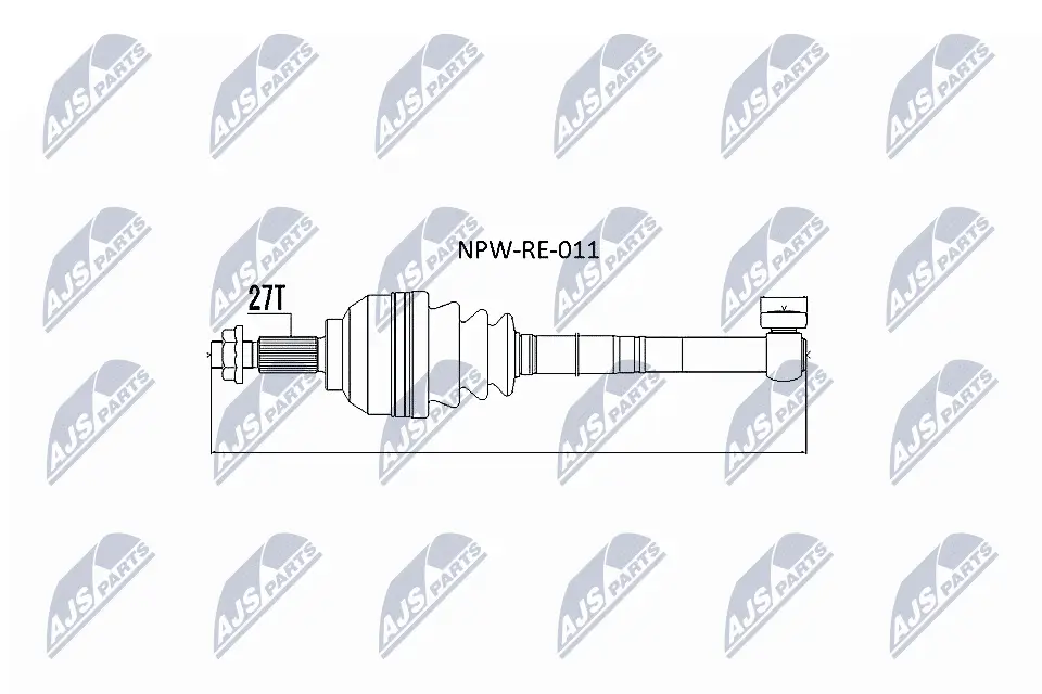 Antriebswelle Vorderachse links NTY NPW-RE-011