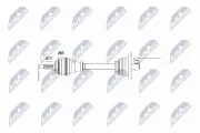 Antriebswelle Vorderachse links NTY NPW-RE-013