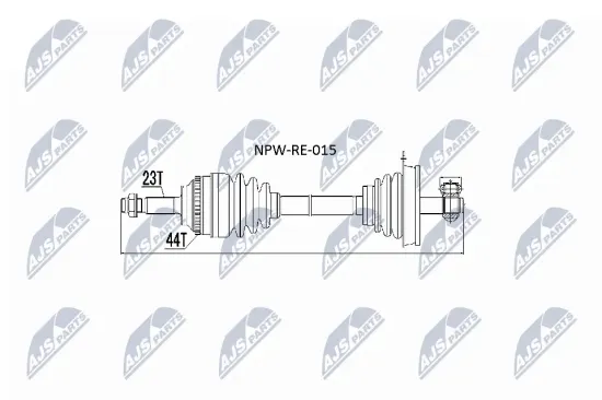 Antriebswelle Vorderachse links NTY NPW-RE-015 Bild Antriebswelle Vorderachse links NTY NPW-RE-015