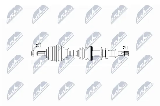 Antriebswelle Vorderachse rechts NTY NPW-RE-032 Bild Antriebswelle Vorderachse rechts NTY NPW-RE-032