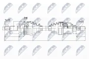 Antriebswelle Hinterachse Hinterachse links Hinterachse rechts NTY NPW-RE-052