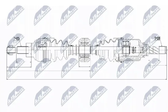 Antriebswelle Vorderachse rechts NTY NPW-RE-056 Bild Antriebswelle Vorderachse rechts NTY NPW-RE-056
