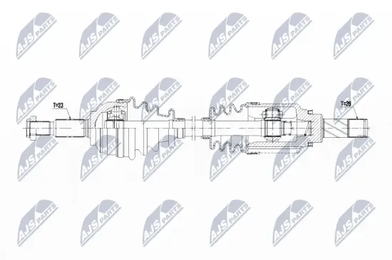 Antriebswelle Vorderachse links NTY NPW-RE-063 Bild Antriebswelle Vorderachse links NTY NPW-RE-063
