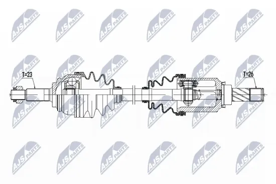 Antriebswelle Vorderachse links NTY NPW-RE-069 Bild Antriebswelle Vorderachse links NTY NPW-RE-069