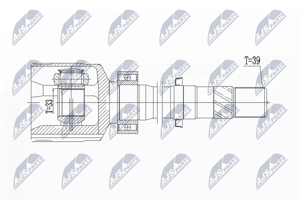 Gelenksatz, Antriebswelle Vorderachse rechts NTY NPW-RE-076