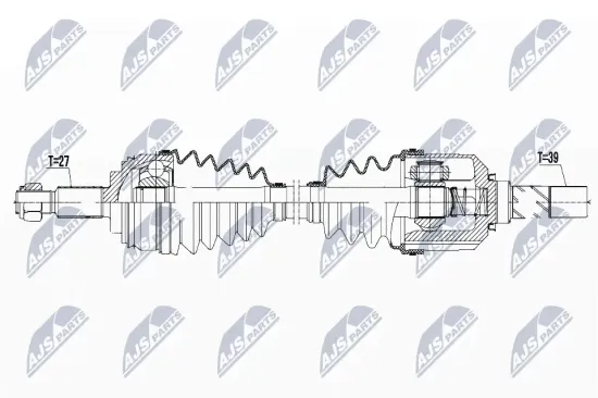 Antriebswelle Vorderachse links NTY NPW-RE-083 Bild Antriebswelle Vorderachse links NTY NPW-RE-083