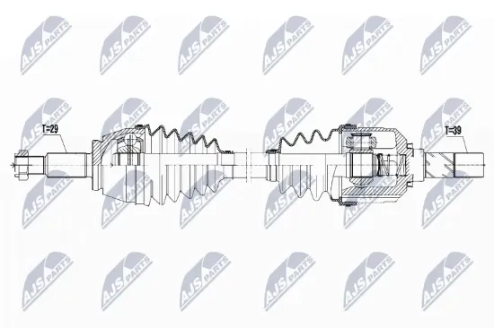 Antriebswelle Vorderachse links NTY NPW-RE-087 Bild Antriebswelle Vorderachse links NTY NPW-RE-087