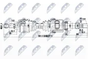 Antriebswelle Vorderachse rechts NTY NPW-RE-095