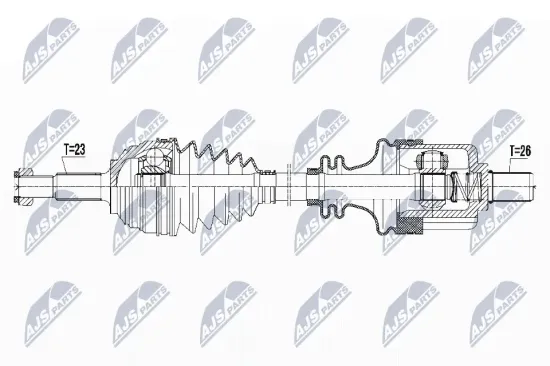 Antriebswelle Vorderachse links NTY NPW-RE-105 Bild Antriebswelle Vorderachse links NTY NPW-RE-105