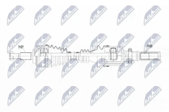 Antriebswelle Vorderachse rechts NTY NPW-RE-107 Bild Antriebswelle Vorderachse rechts NTY NPW-RE-107