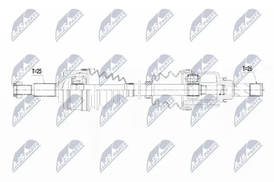 Antriebswelle Vorderachse rechts NTY NPW-RE-109 Bild Antriebswelle Vorderachse rechts NTY NPW-RE-109