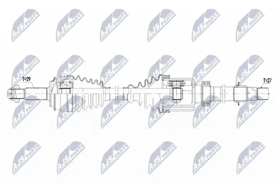 Antriebswelle Vorderachse rechts NTY NPW-RE-128 Bild Antriebswelle Vorderachse rechts NTY NPW-RE-128
