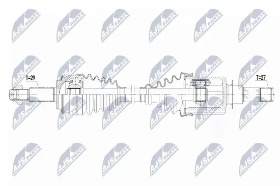Antriebswelle Vorderachse Vorderachse links Vorderachse links Vorderachse rechts Vorderachse rechts NTY NPW-SB-009 Bild Antriebswelle Vorderachse Vorderachse links Vorderachse links Vorderachse rechts Vorderachse rechts NTY NPW-SB-009